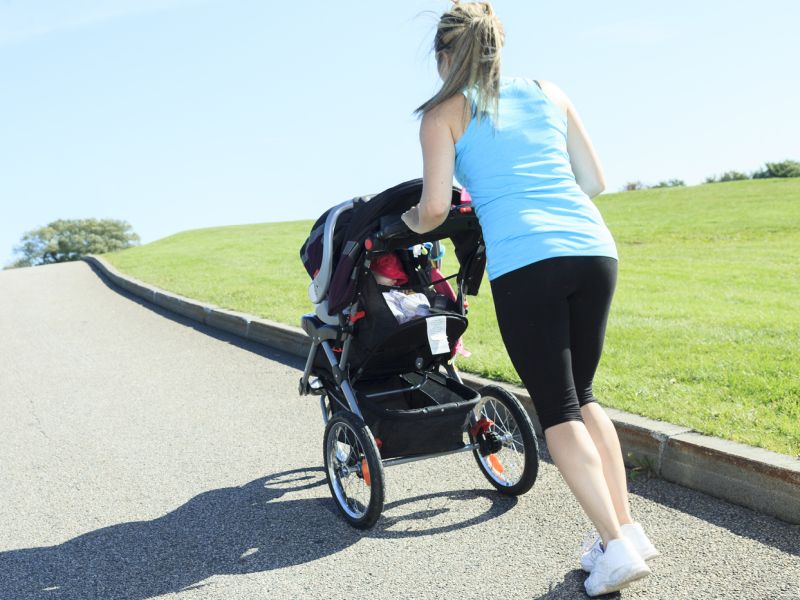 News Picture: A New Mom Shape-Up: Stroller Walking