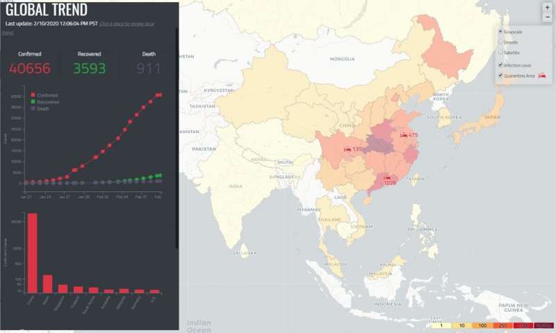 Interactive map shows worldwide spread of coronavirus